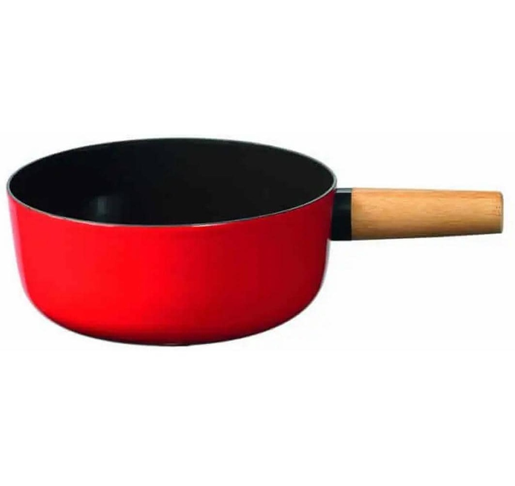 Stöckli Caquelon à fondue Emotion 21 cm, Noir/Rouge