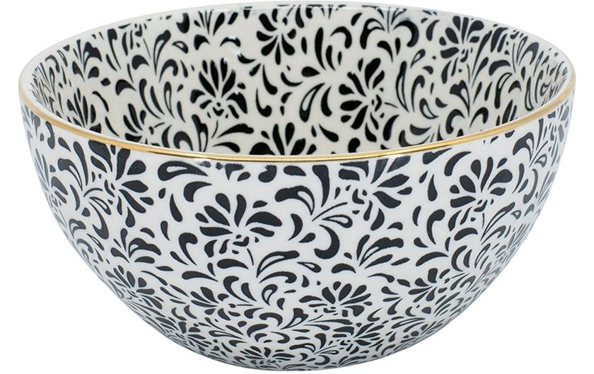 Kadastar Coupe Metropolitan Floral 15 cm, Noir/Blanc