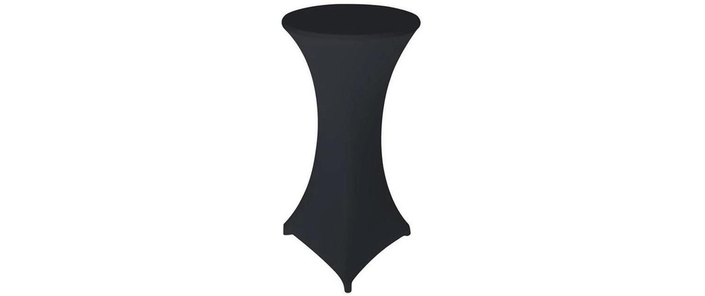 Dameco Housse de table haute 60 cm/65 cm x 120 cm, Noir