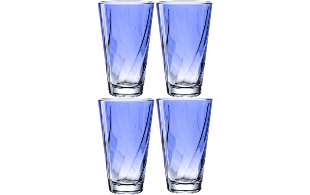 LEONARDO Verre Twist 300 ml, 4 Pièce/s, Bleu
