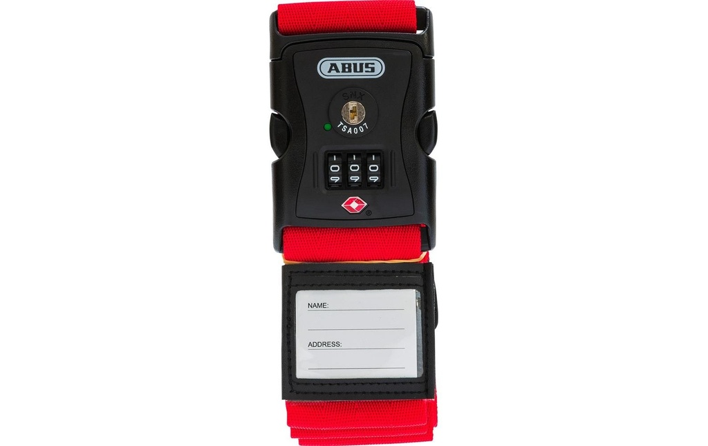 Abus Cadenas à bagages Sangle de valise 620TSA/192 Rouge