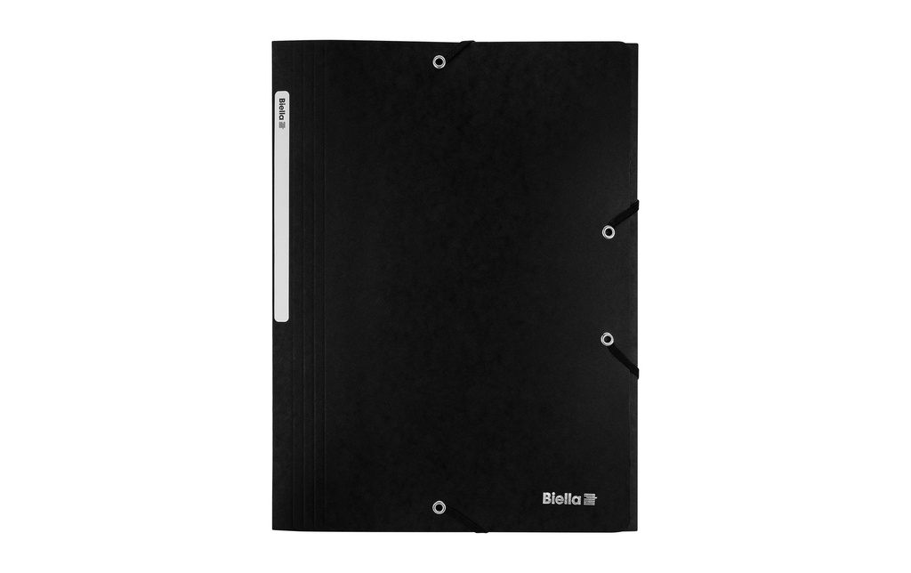 Biella Portfolio à ruban élastique A4 Noir