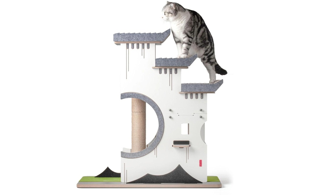 CanadianCat Meuble à griffer design Château Tatzberg gris/blanc