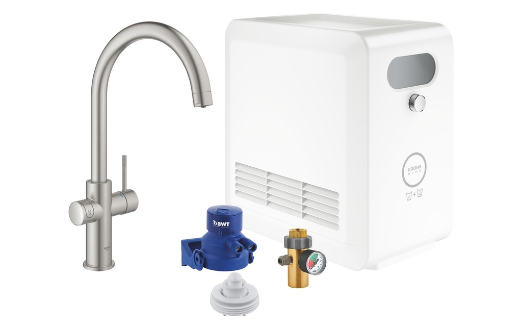 GROHE Robinetterie de cuisine Blue Professional Set d'écoulement C Supersteel