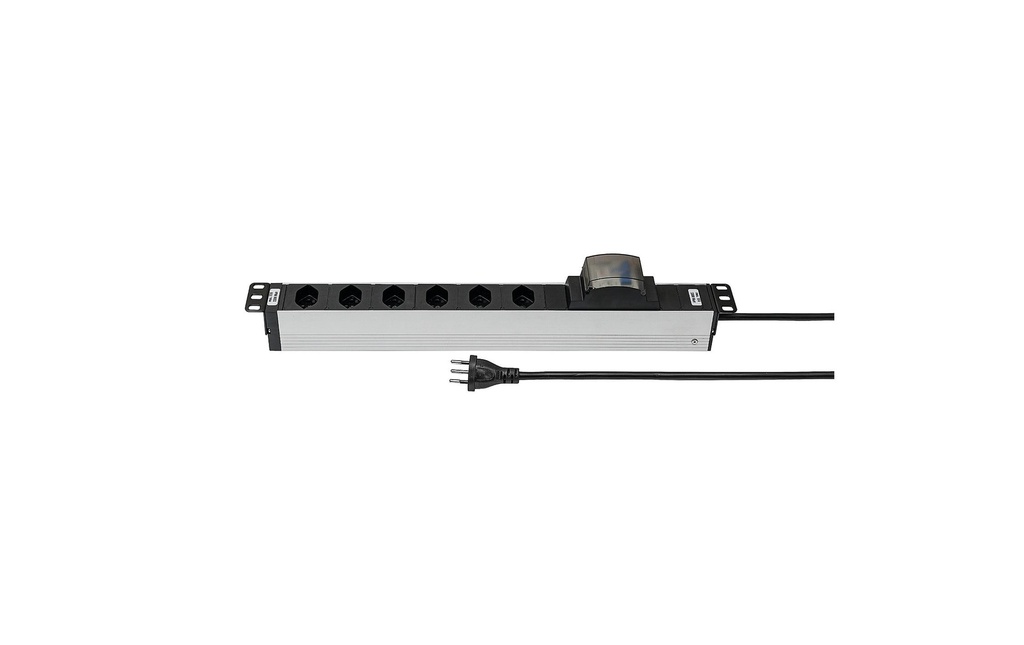 STEFFEN Bloc multiprises Alu Modular 6x T13 avec FI-LS