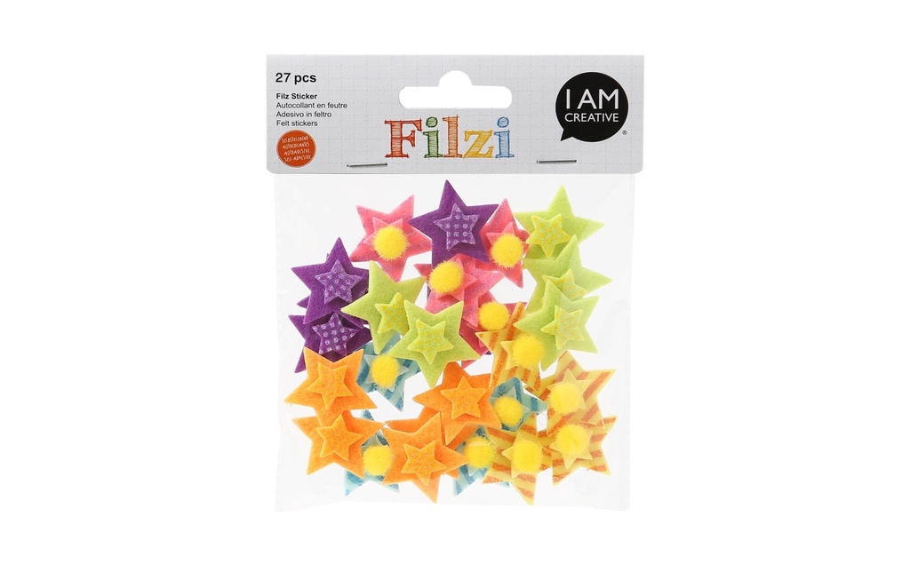 I AM CREATIVE Autocollant à motif FILZI Etoille 27 Pièce/s