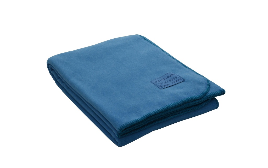 Eskimo Couverture Edelvelours Bleu cobalt, 150 x 200 cm