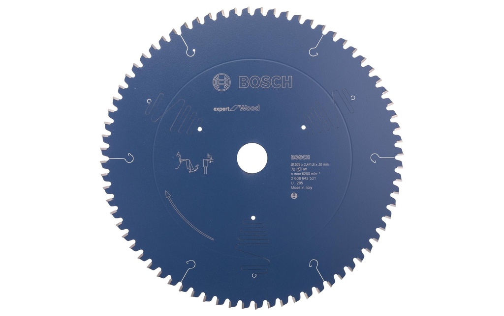 Bosch Professional Lame de scie circulaire Expert for Wood, 305 x 30 x 2.4 mm, Z 72