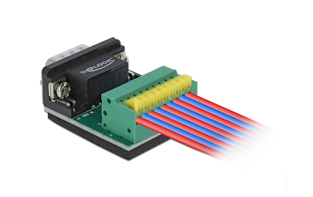 Delock Adaptateur Sub-D 9 broches M Bloc terminal 9 broches 0 m