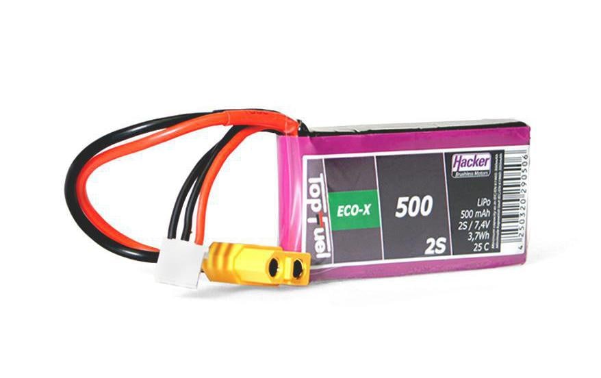 Hacker Batterie RC LiPo 500 mAh 7.4 V 25C TopFuel ECO-X