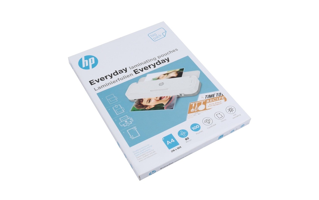 HP Film laminé Everyday A4, 80 µm, 100 Pièce/s, brillant