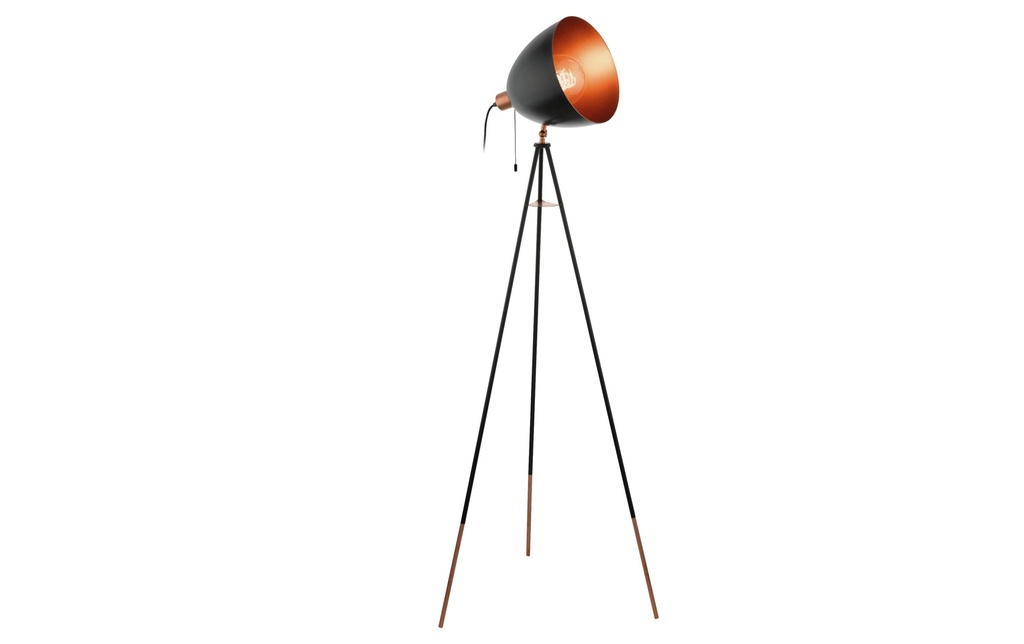 EGLO Leuchten Lampe sur pied CHESTER 1x E27 Noir