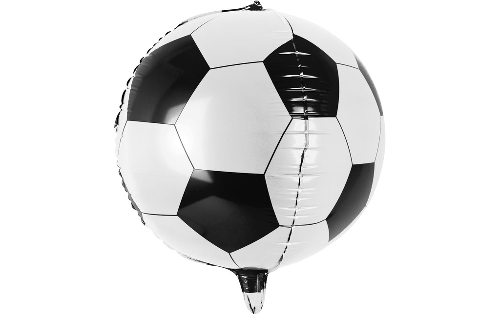 Partydeco Ballon en aluminium Football Noir/Blanc
