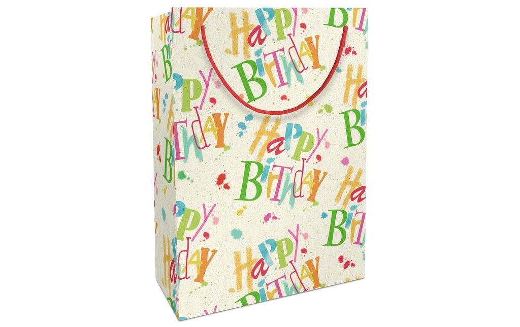 Braun + Company Sac cadeau Birthday Dance 23 x 33 x 11 cm, Multicolore