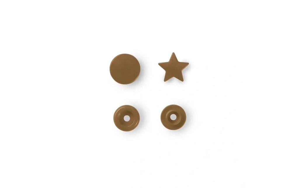 Prym Boutons poussoirs Boutons de couleur Étoile, or, 12.4 mm, 30 pièces
