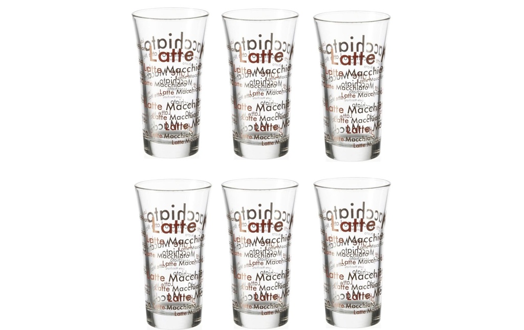Montana Tasse à latte macchiato Enjoy 285 ml, 6 Pièce/s, Transparent