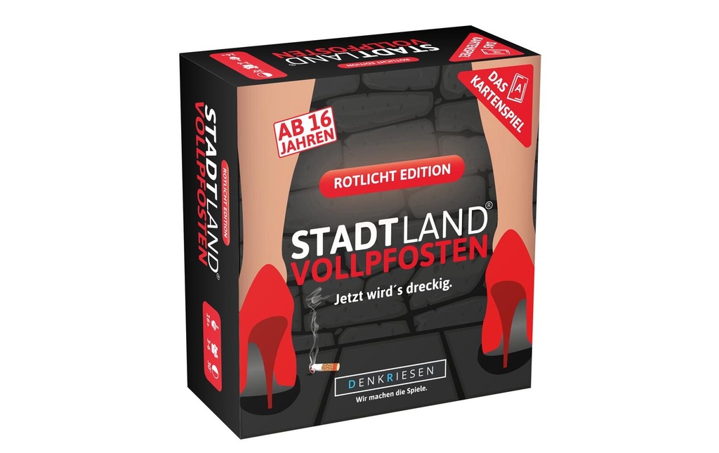 Denkriesen Party game STADT LAND VOLLPFOSTEN – Das Kartenspiel Rotlicht