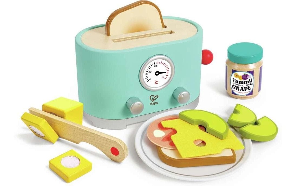 Hape Appareils ménager de jeu Pop-up-Toaster-Set Kling