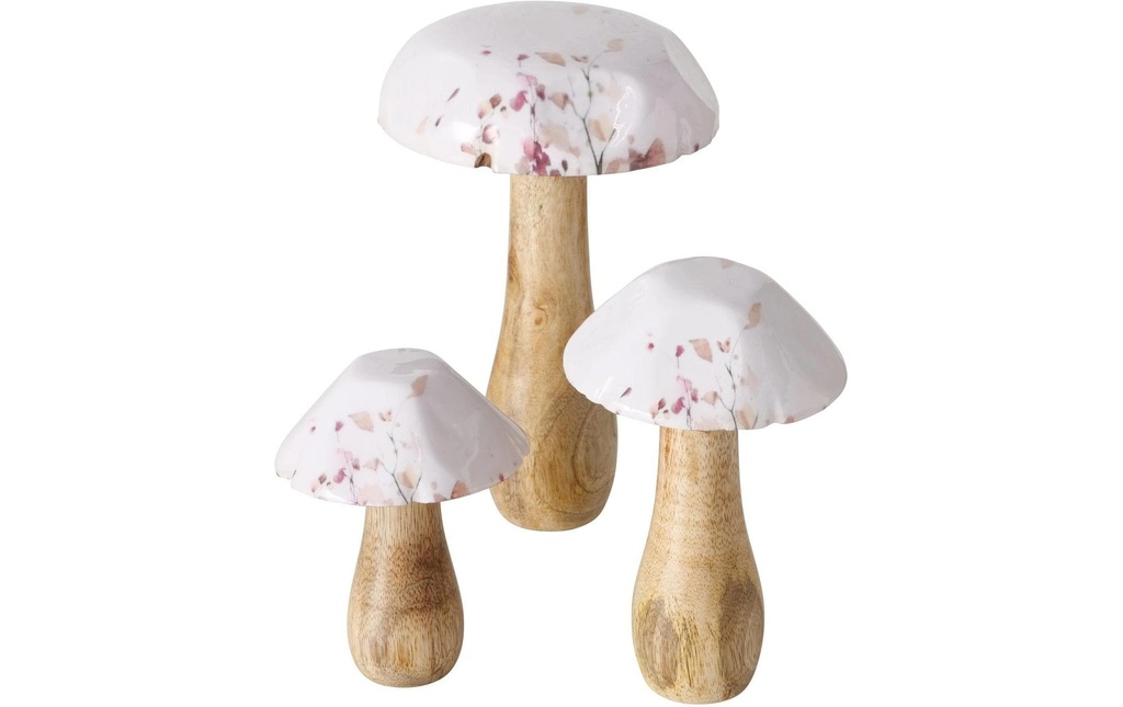 Boltze Objet à exposer Champignons Bernada Lot de 3