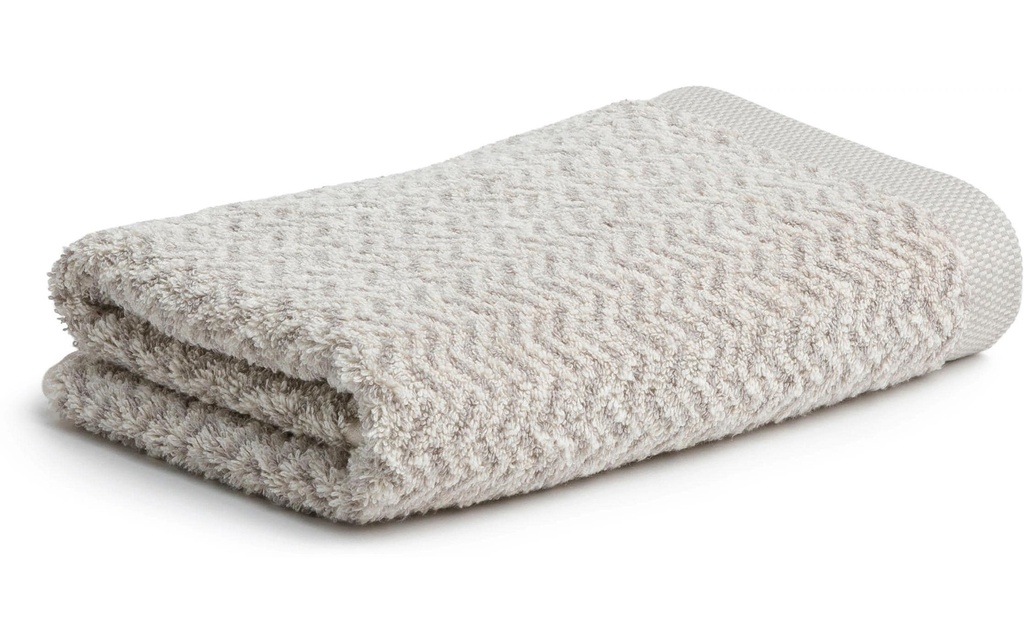 Möve Serviette Brooklyn 50 x 100 cm, Beige/Blanc