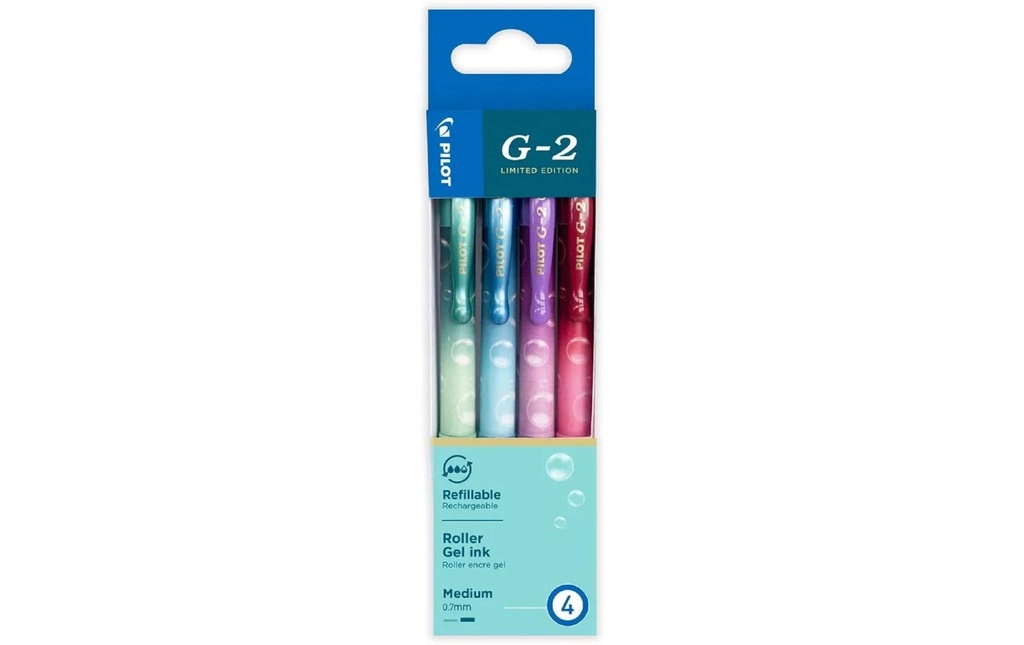 PILOT Roll.gel G-2 Bubbles ét.L.Edi (4 pces)