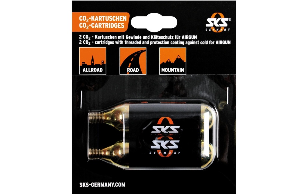 SKS Pompe à cartouche Set de cartouches CO2 2 x 16 g