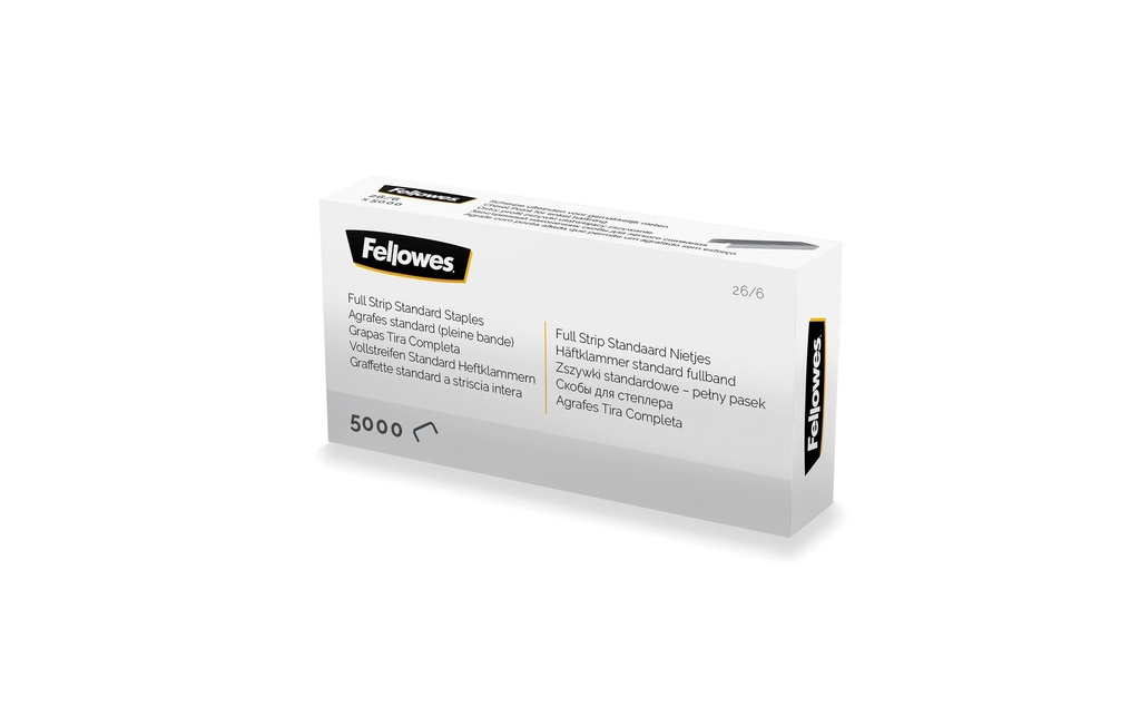 Fellowes Agrafe 26/6 5000 Pièce/s, bande complète