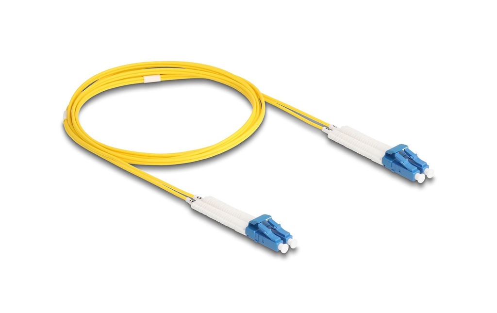 Delock Câble patch à fibre optique Singlemode LC – LC, OS2, Duplex, 2 m