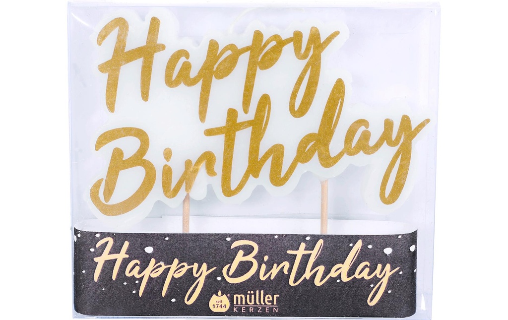 müller Kerzen Bougie Happy Birthday 1 Pièce/s