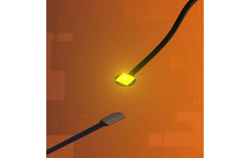Light My Bricks 2.0 Astro LED Grand jaune avec câble plat de 30 cm Lot de 4