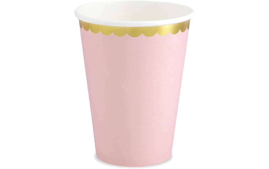 Partydeco Gobelets jetables 220 ml, 6 Pièce/s,  Rose
