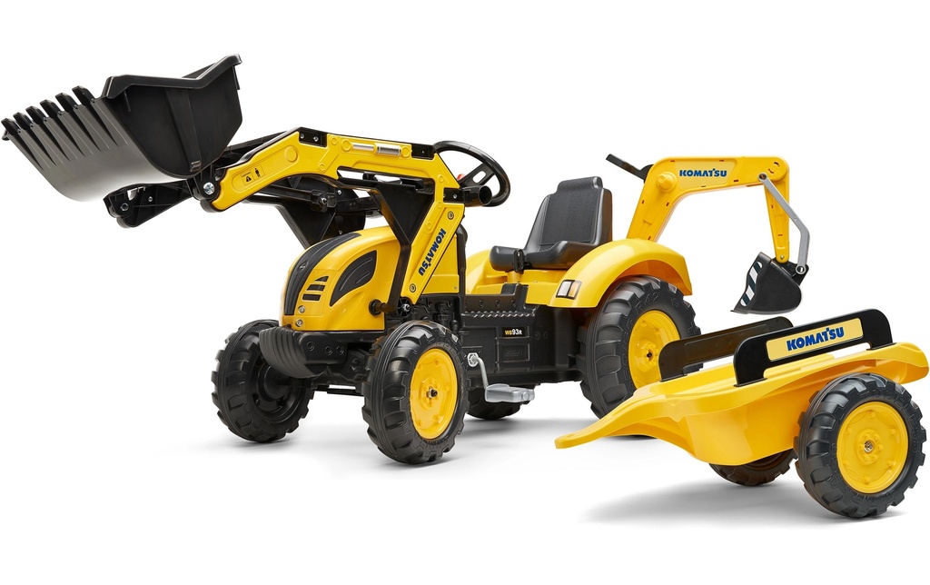 Falk Tracteur Komatsu + remorque XXL