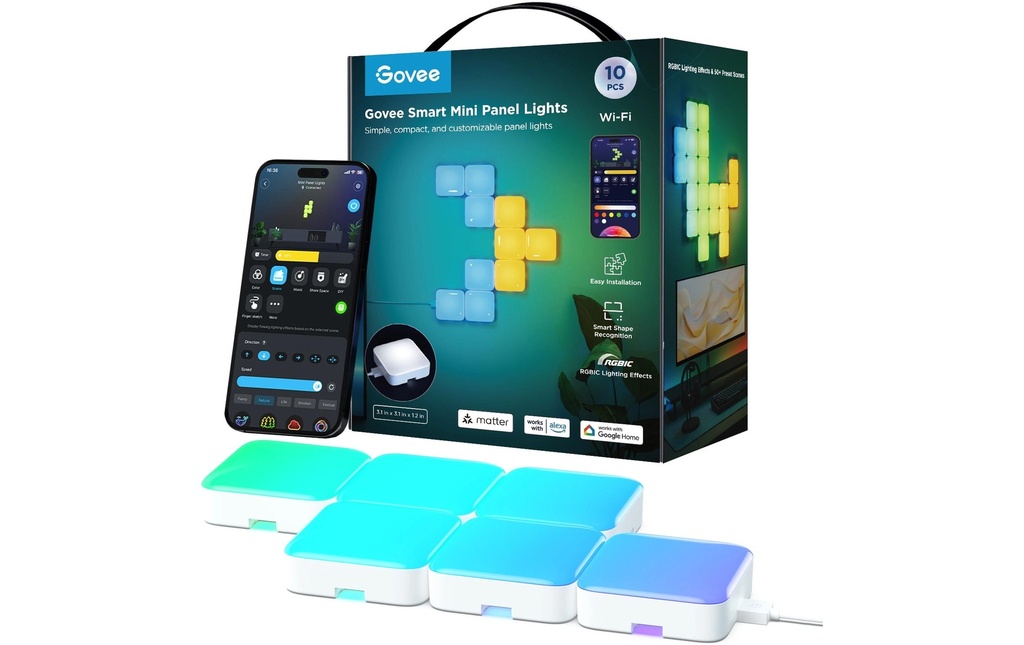 Govee Lampe suspendue Extension Smart Mini, 6 pièces, RGBIC