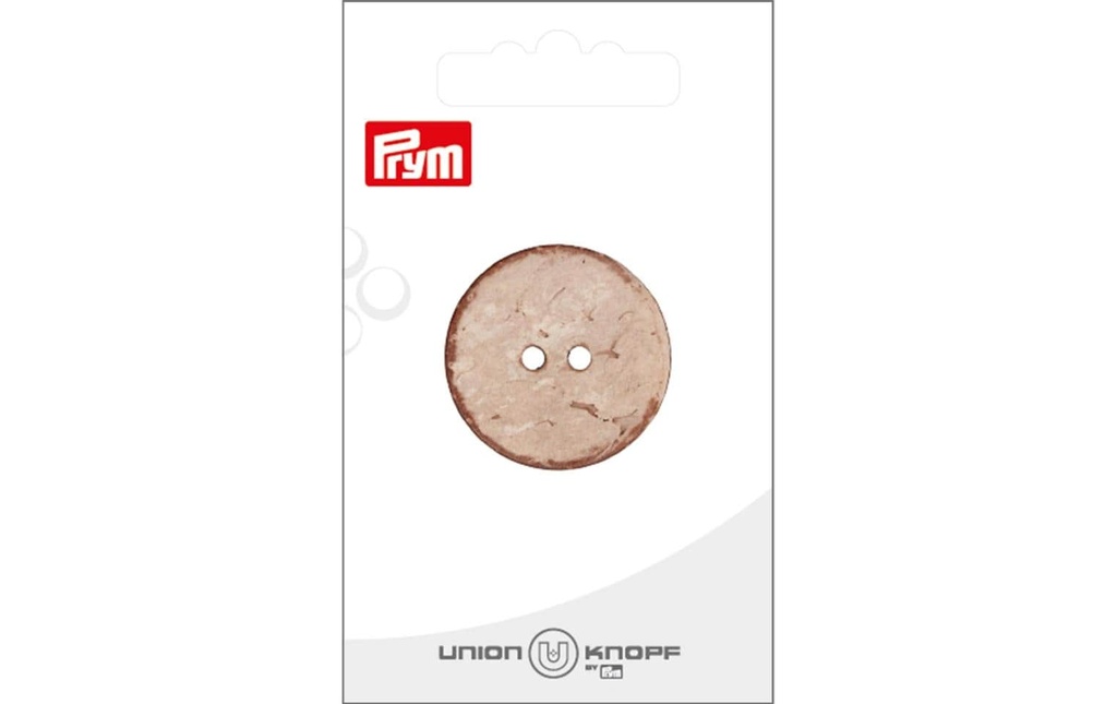Prym Union Knopf Boutons Noix de coco 30 mm, 1 pièce, Brun clair