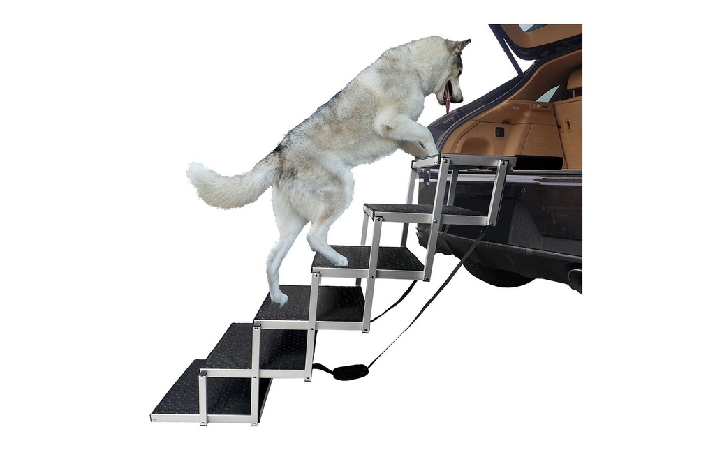 SwissPet Escalier pour chiens, 6 marches, aluminium