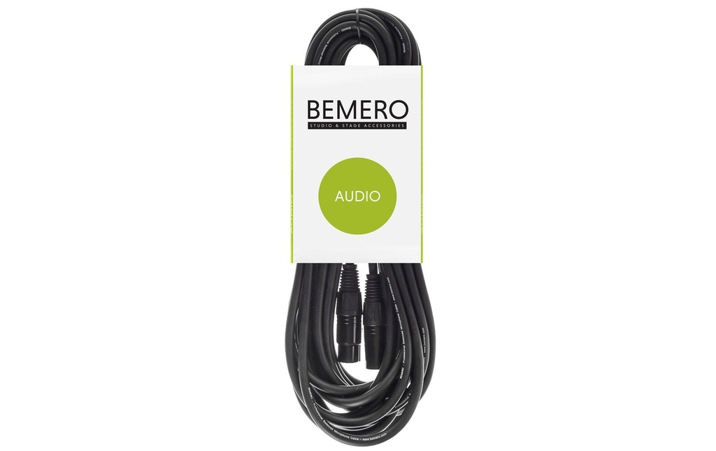 Bemero Câble XLR XLRf XLRm symmetrisch 10 m, Noir