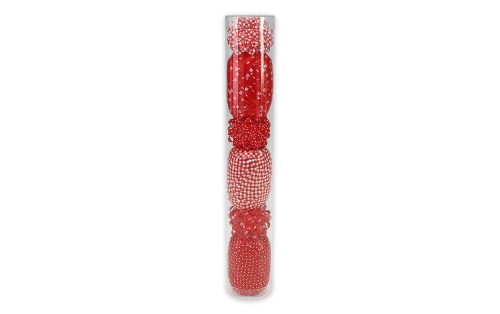 Pattberg Ruban cadeau Set de mélange de motifs Ensemble, 9 pièces, Rouge