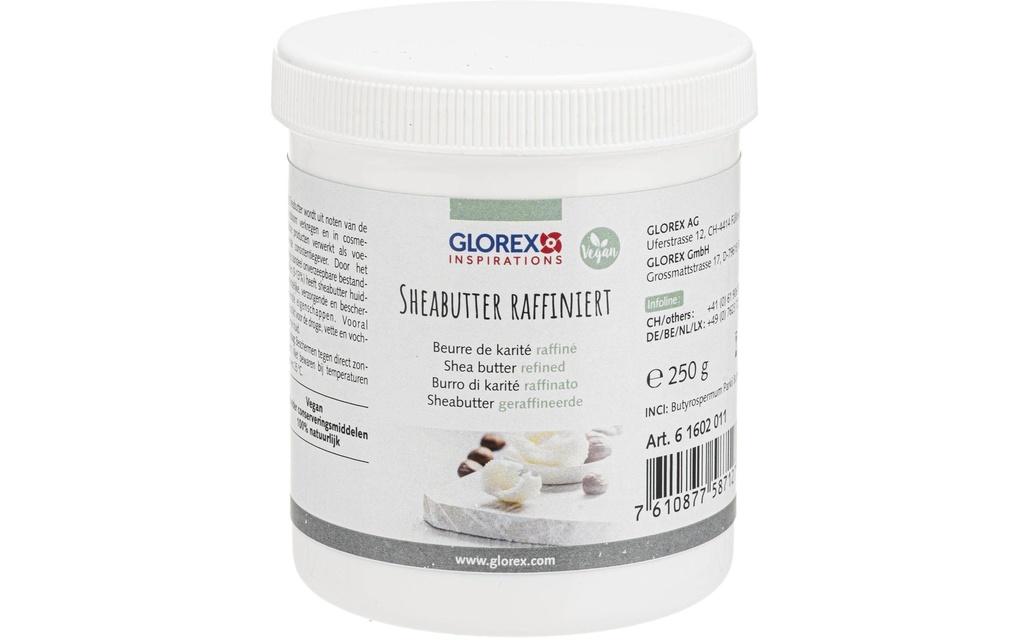 Glorex Beurre cosmétique Karité raffiné 250 g