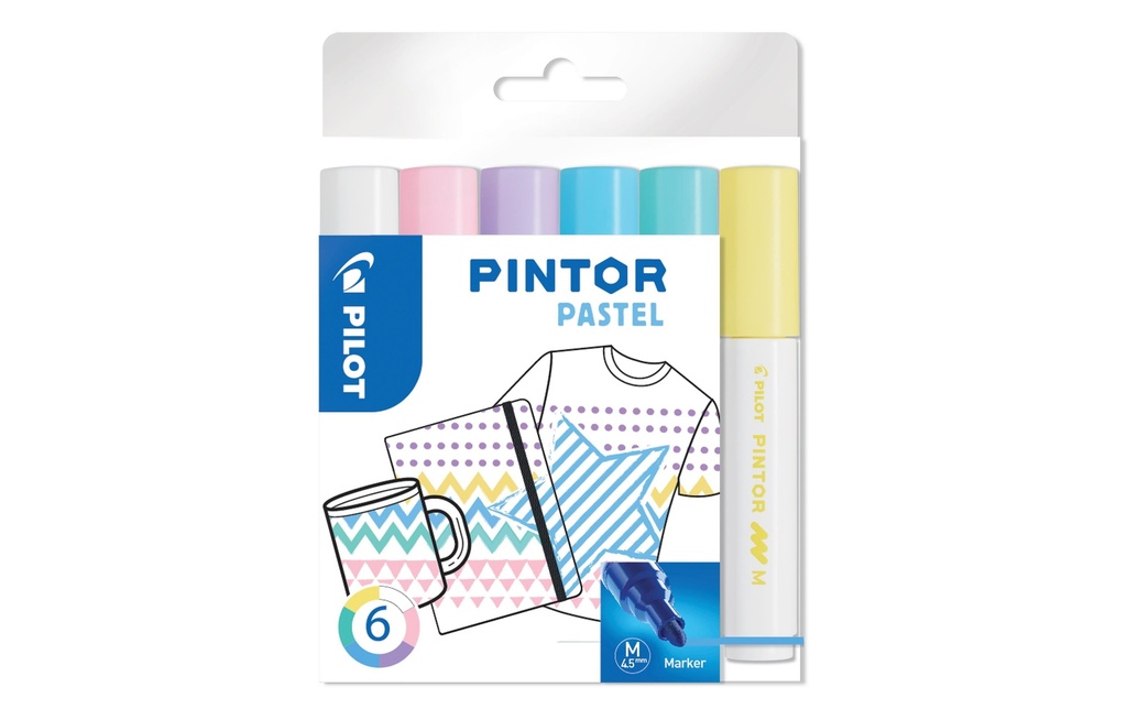 [241051474] PILOT Marqueur Pintor M Pastell (6 pces)