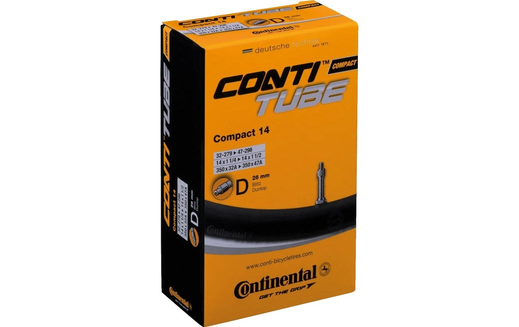 Continental Chambre à air de vélo Compact Dunlop 14