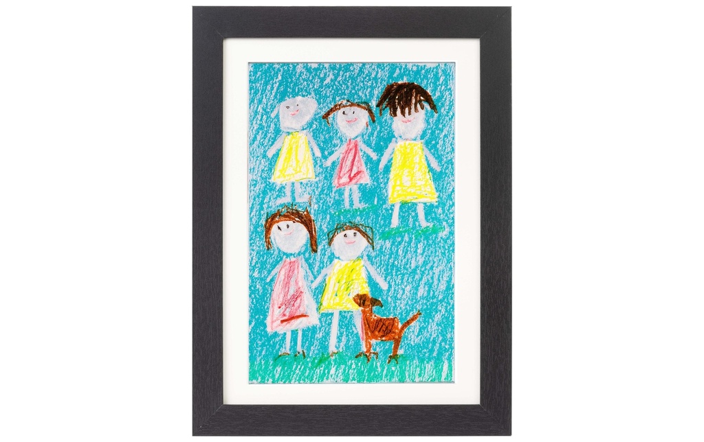 COCON Cadre photo pour les dessins d'enfants 34 x 25 x 4 cm, noir