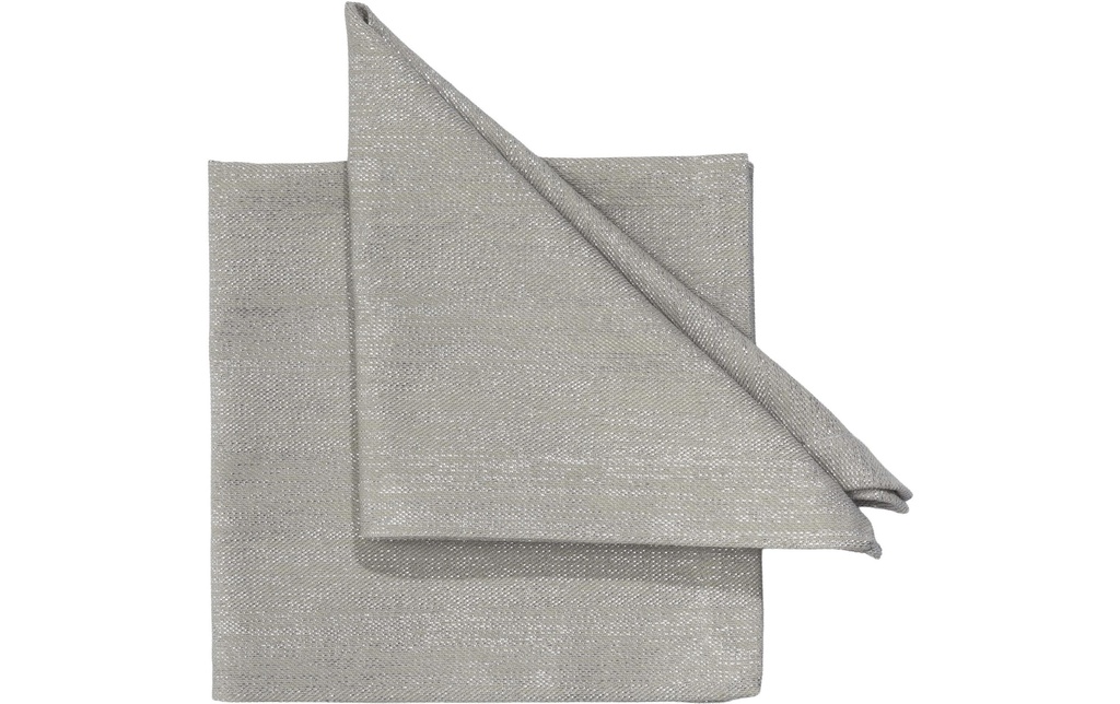 Pichler Serviette en tissu Eric 40 cm x 40 cm, 6 Pièce/s, Couleur béton