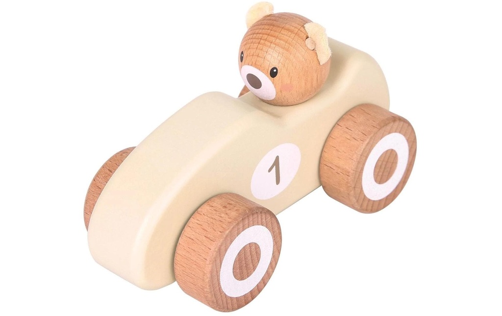 Spielba Holzspielwaren Première voiture Ours