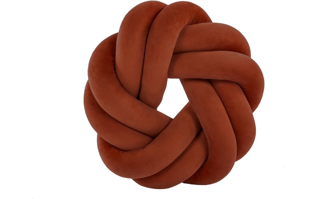 Tiseco Coussin Knot 30 x 30 cm, Brun