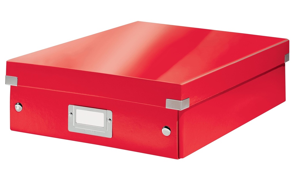 Leitz Boîte d’archivage WOW A7, rouge métallique