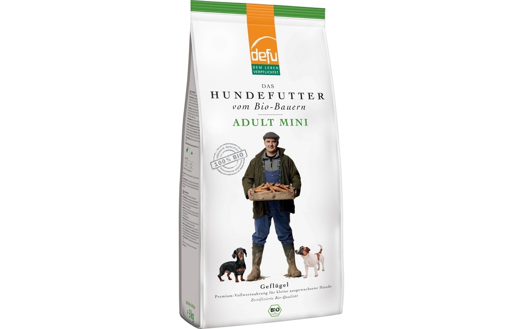defu Alimentation sèche Adult mini volaille bio, 3 kg