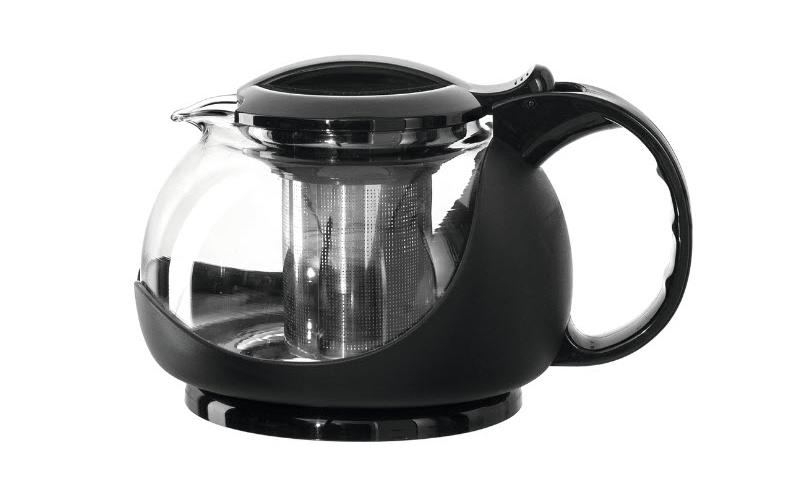 Montana Théière Assam 1 l, Transparent/Noir