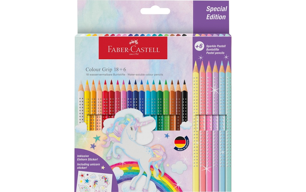 FABER-CASTELL Cray.coul.Co.Grip Licorne 18x6 (24 pces)
