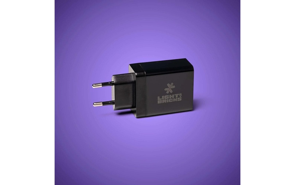 Light My Bricks 2.0 USB Adaptateur de prise 2 pôles 2x USB-A 2x USB-C