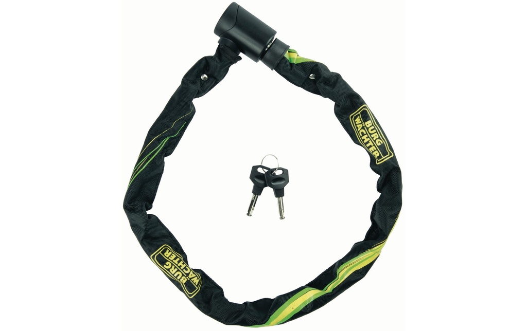 Burgwächter Antivol pour vélo Serrure à chaîne à cylindre couleur 90 cm